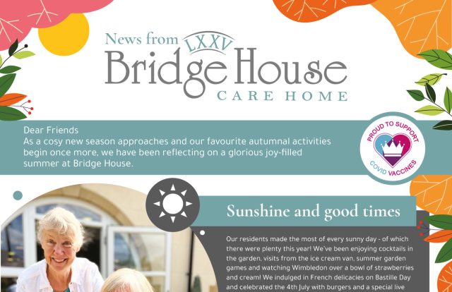 Bridge House autumn newsletter